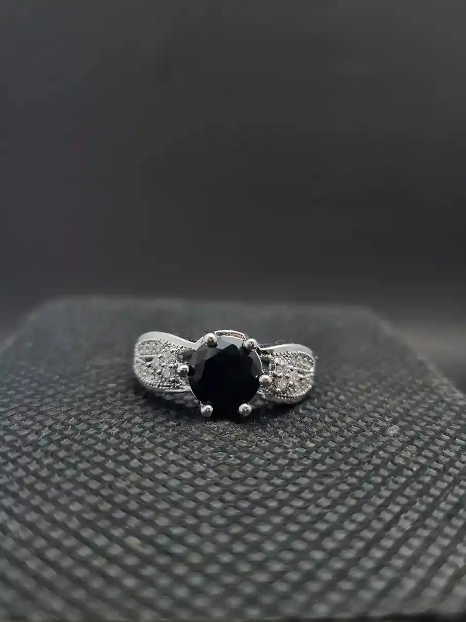 Black Onyx Silver Ring - Anaya Amal Official