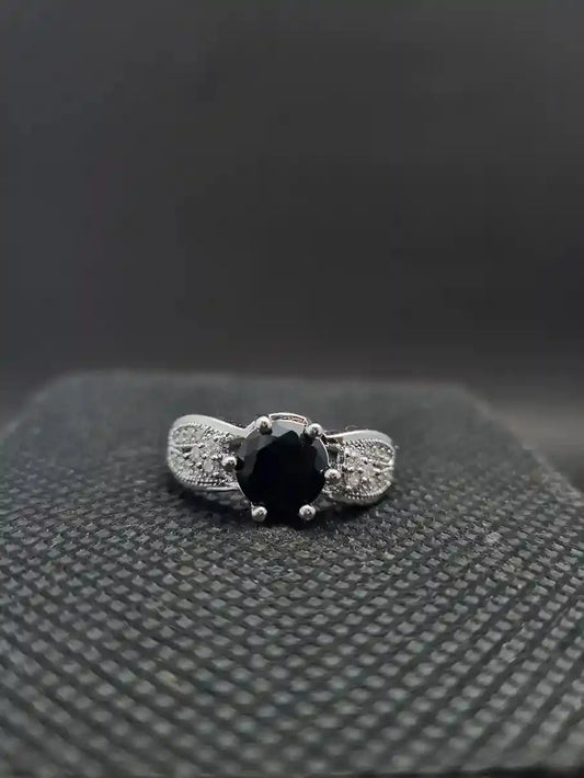 Black Onyx Silver Ring - Anaya Amal Official