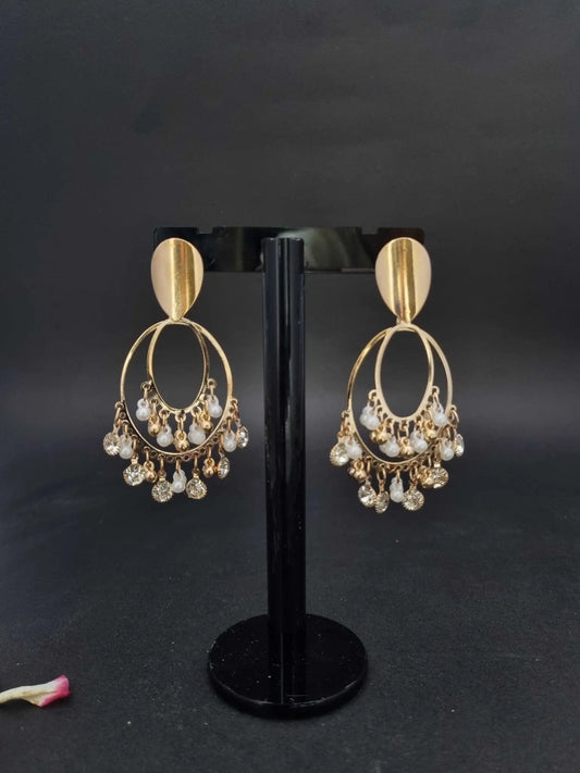 Golden Chandelier Hoop Earrings - Anaya Amal Official