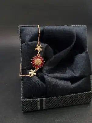 Golden Red Sunflower Bracelet - Anaya Amal Official